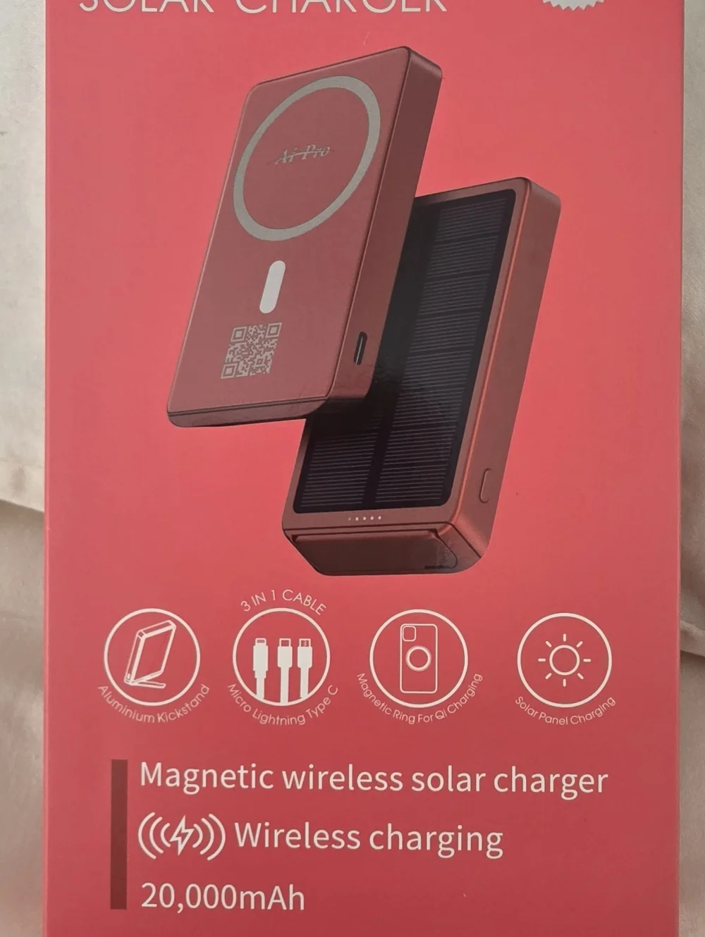 Red Solar Charger *NIB*